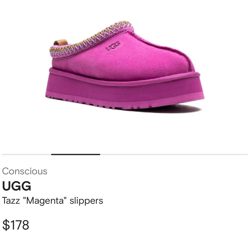 Ugg Tazz platform shearling lined slippers shoes. Unworn. Size womens 7